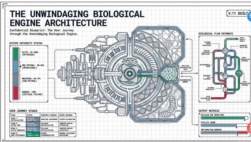 The UnwindAging Biological Engine Architecture - Blueprint V.11